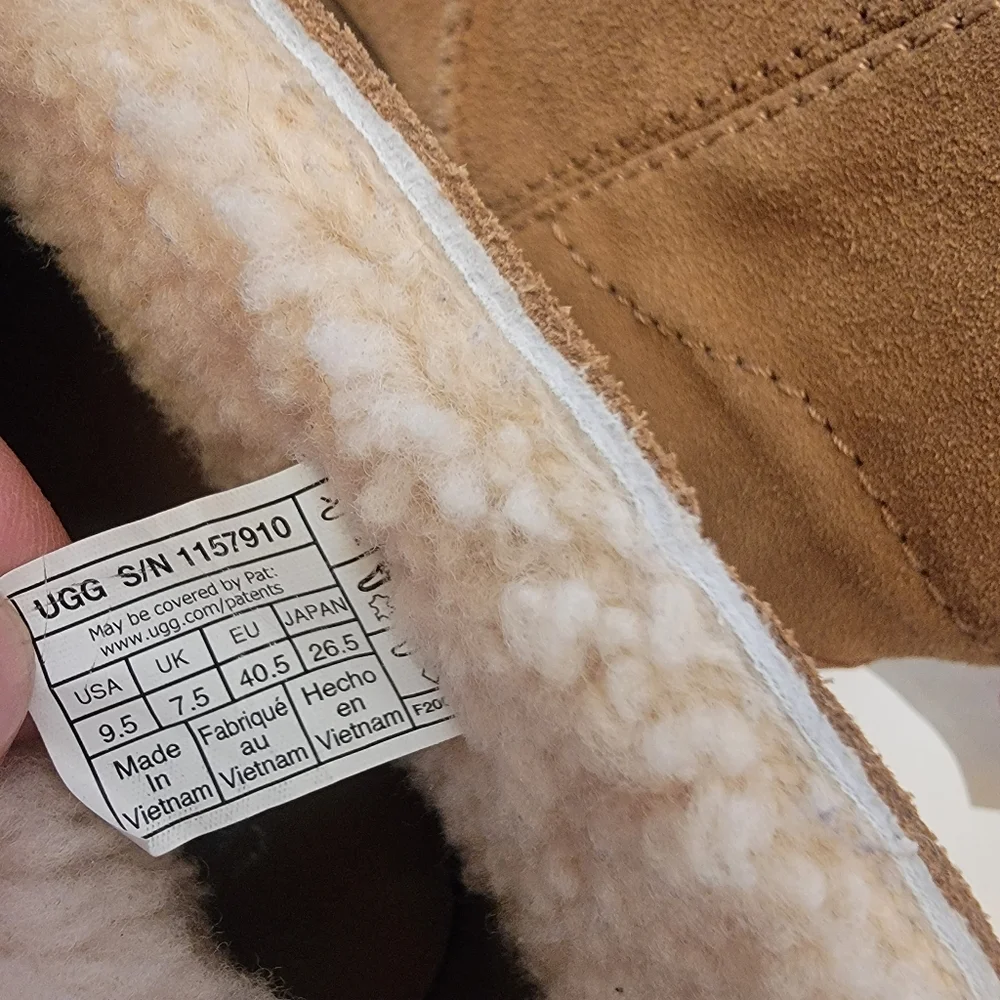 Nwt UGG New Heights Platform Mini Boots Chestnut Suede Womens 9.5 Authentic - Picture 3 of 14